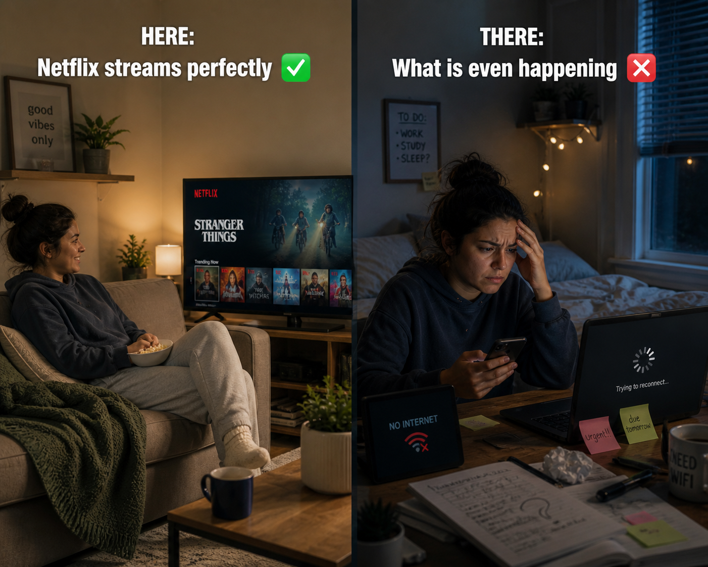 Here vs There — internet frustration