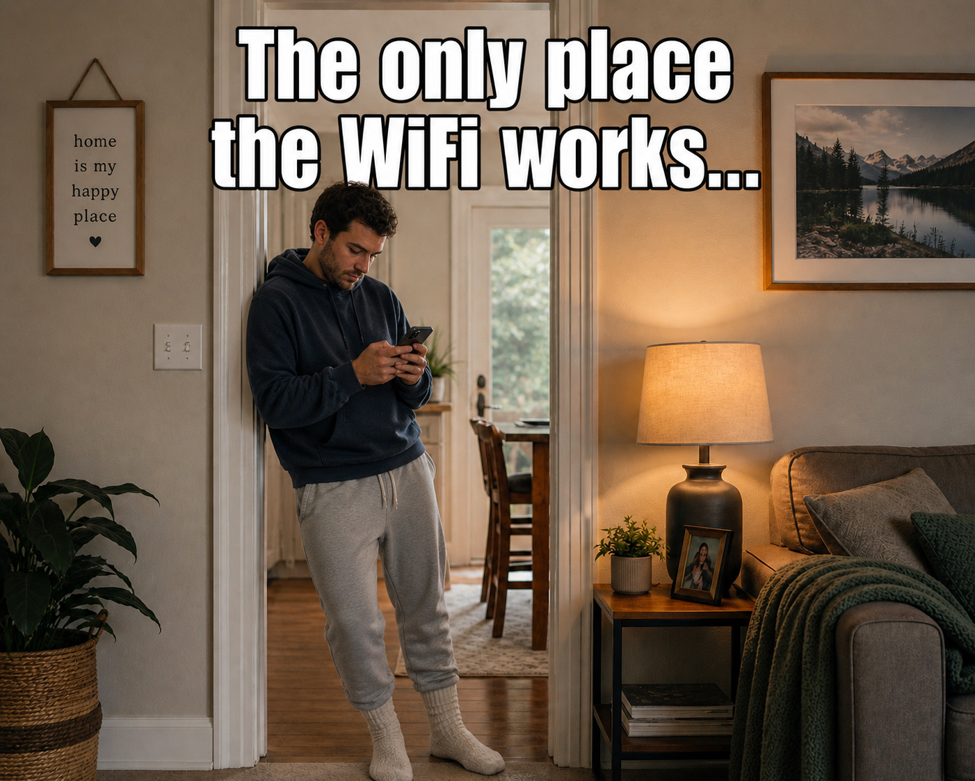 The only place the WiFi works